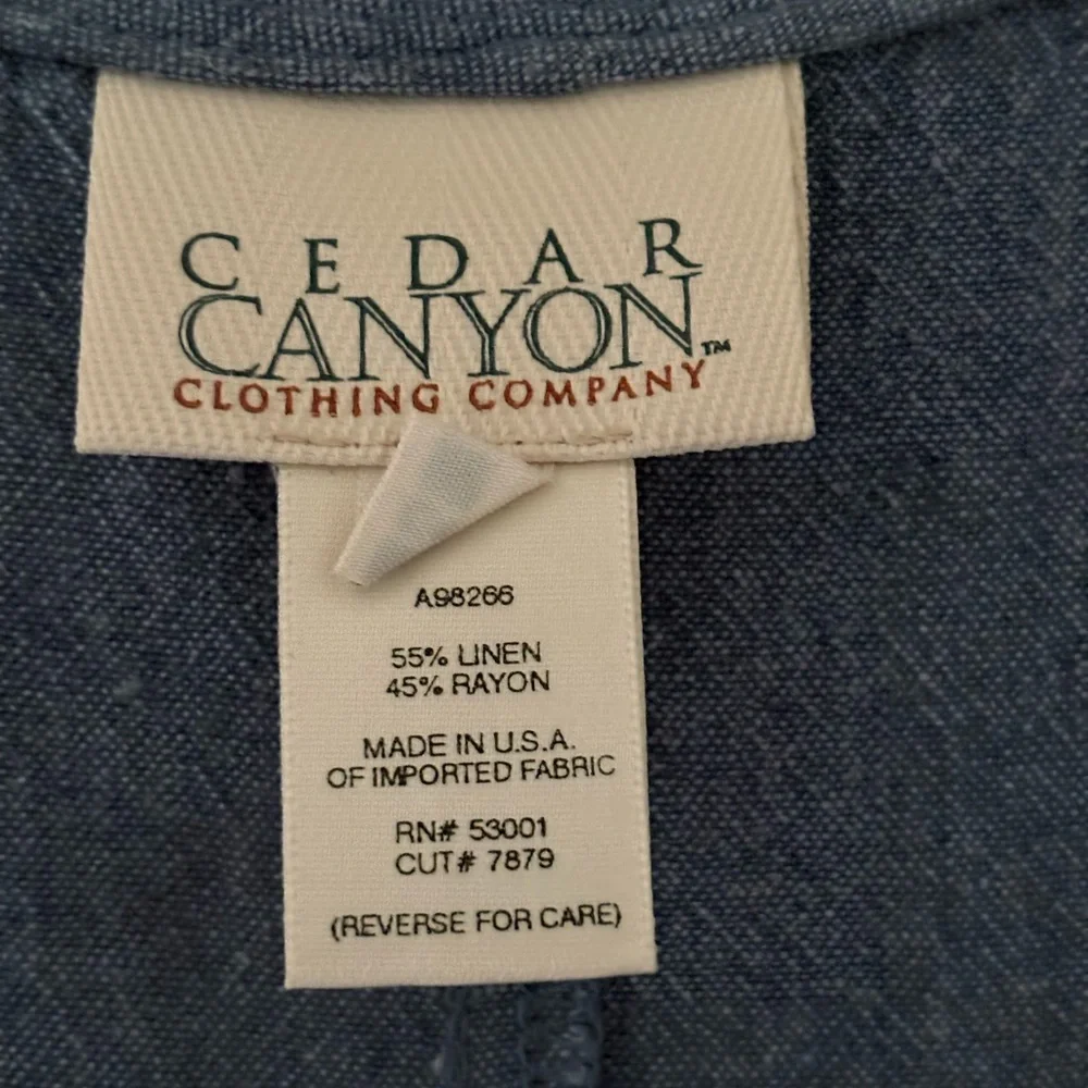 Vintage 90’s Denim Maxi Pinafore Dress Medium - Picture 6 of 7